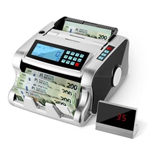  TIHOO Detector de billetes falsificados con luz LED UV,  marcador de dinero falsificado, máquina detector de dinero falso para  facturas, azul : Productos de Oficina