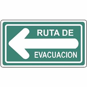 Compra 8211 Ruta De Evacuacion Izquierda De La Pagina De Seguridad Industrial